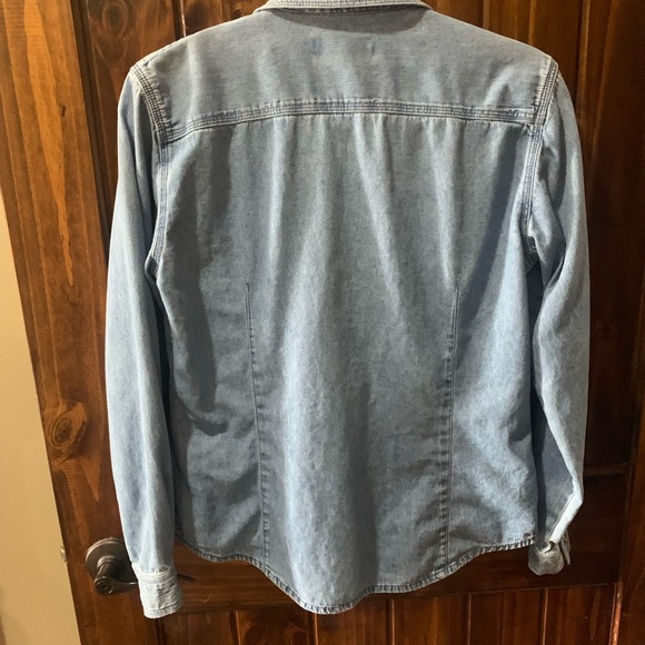 Denim Blue Button Down Shirt - Picture 4 of 5